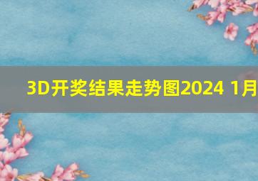 3D开奖结果走势图2024 1月